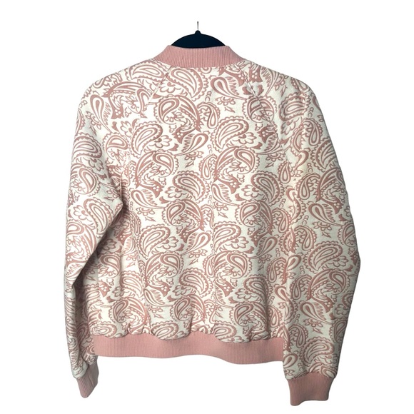Women's Victoria Beckham Target - Blush Floral Jacquard Bomber Jacket - Picture 5 of 12